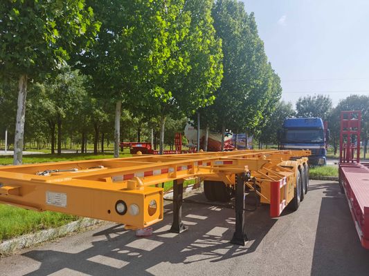 3 Axle 40ft Skeleton Trailer Untuk Dijual Skeletal Semi Trailer