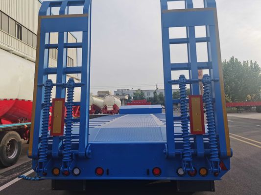 Custom 3 Axle Flatbed Semi Trailer Traktor Traktor 40 Ft Semi Low Bed Trailer