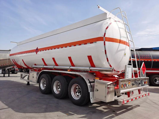 3 Axle 42000 45000 Liter Aluminium Karbon Baja Tanker Minyak Tangki Bahan Bakar Semi Trailer Tank Minyak Truk Trailer