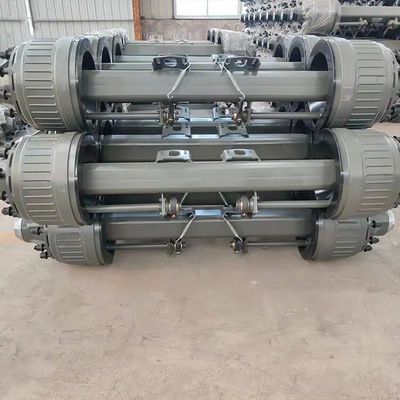 China Pabrik Treler Axle Axel 20T dengan Rims Treler Roda pemasok suku cadang trailer